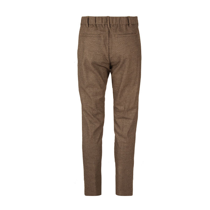 PIED DE POULE BASE TROUSERS Man Beige Brown