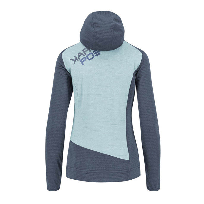 PILE NUVOLAU FLEECE Woman Vintage Indigo Aquamarine