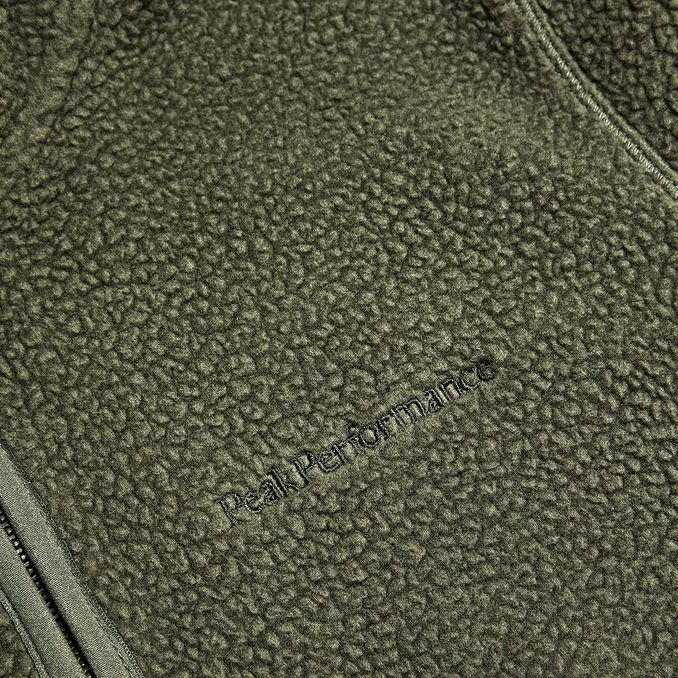 PILE ZIP Woman Pine Needle