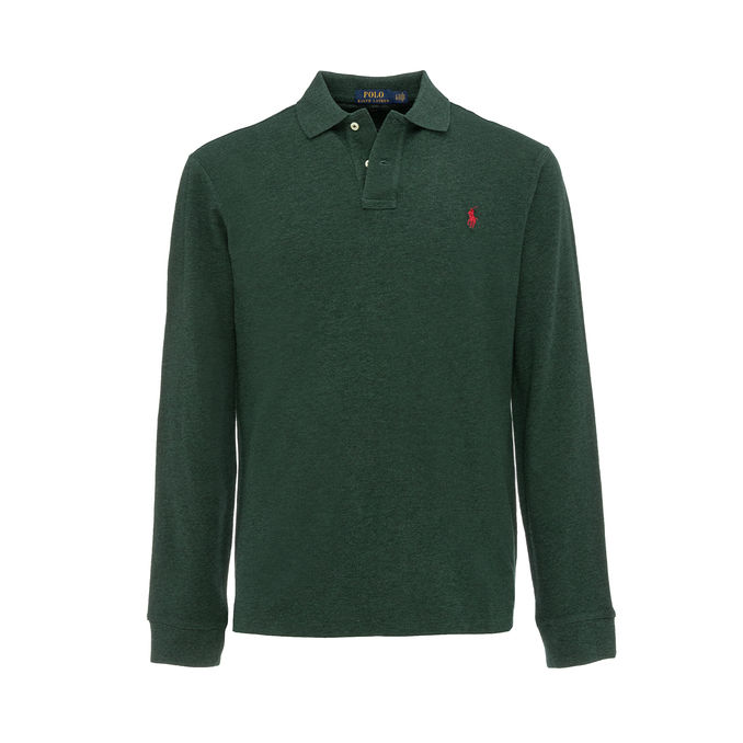 PIQUET POLO SHIRT Man Dark Green