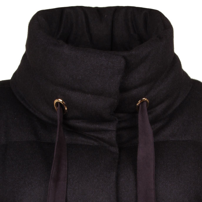 PIUMINO ASIMMETRICO COLLO ALTO Donna Blu Navy