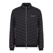 PIUMINO CON ZIP E LOGO A CONTRASTO Uomo Black Melange Grey PIUMINO CON ZIP E LOGO A CONTRASTO Uomo Black Melange Grey
