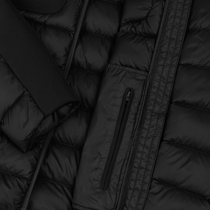 PIUMINO DOPPIO TESSUTO CON CAPPUCCIO FISSO Uomo Black