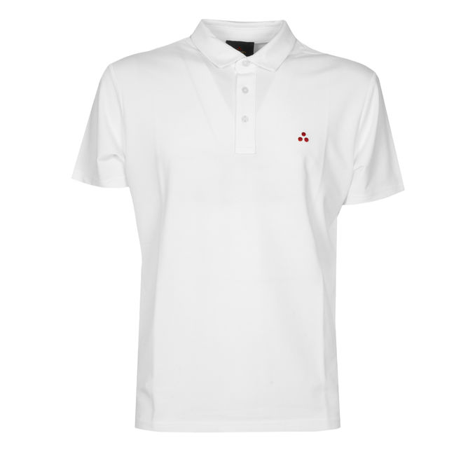 POLO IN PIQUET STRETCH Man White