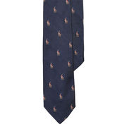 POLO PONY SILK REPP NARROW TIE