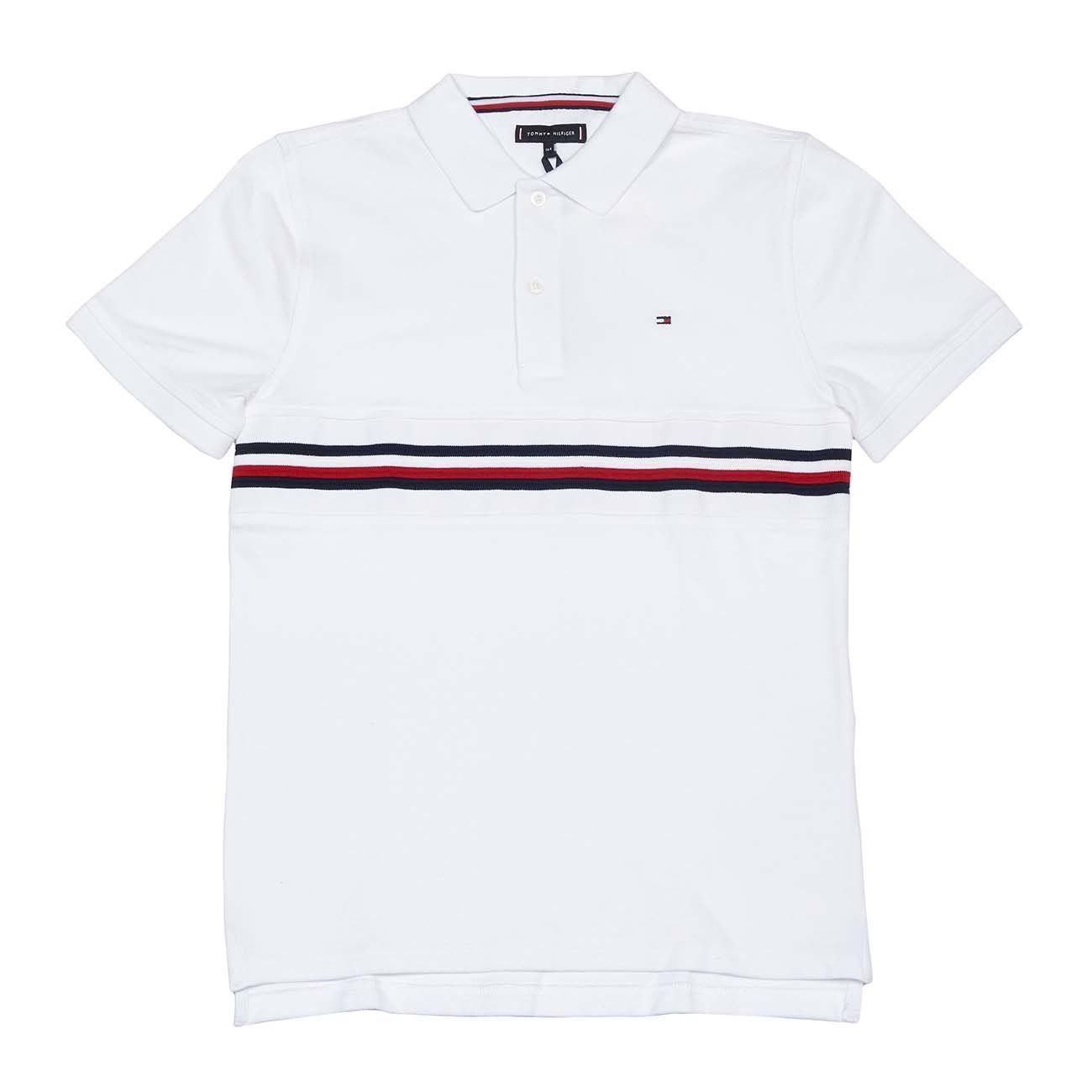 white and red tommy hilfiger shirt