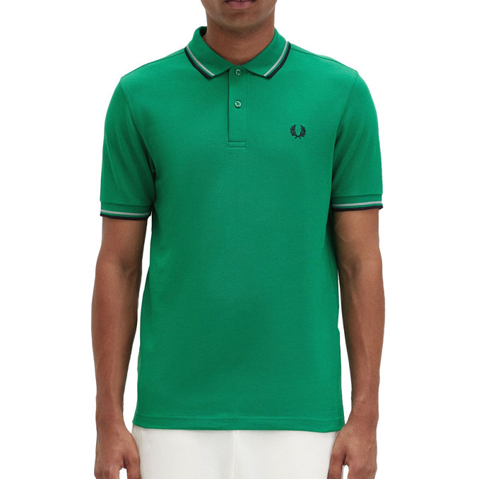 POLO SHIRT TWIN TIPPED Man Green