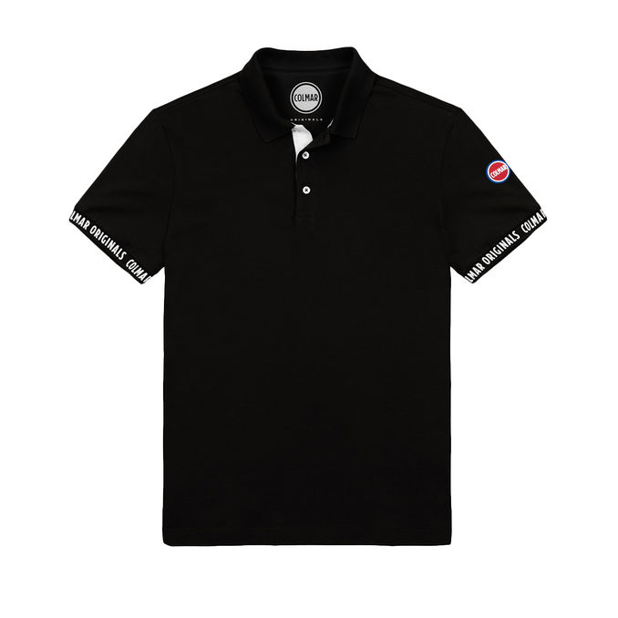 COLMAR ORIGINALS POLO SHIRT WITH CONTRASTING FESSINO Man Black ...