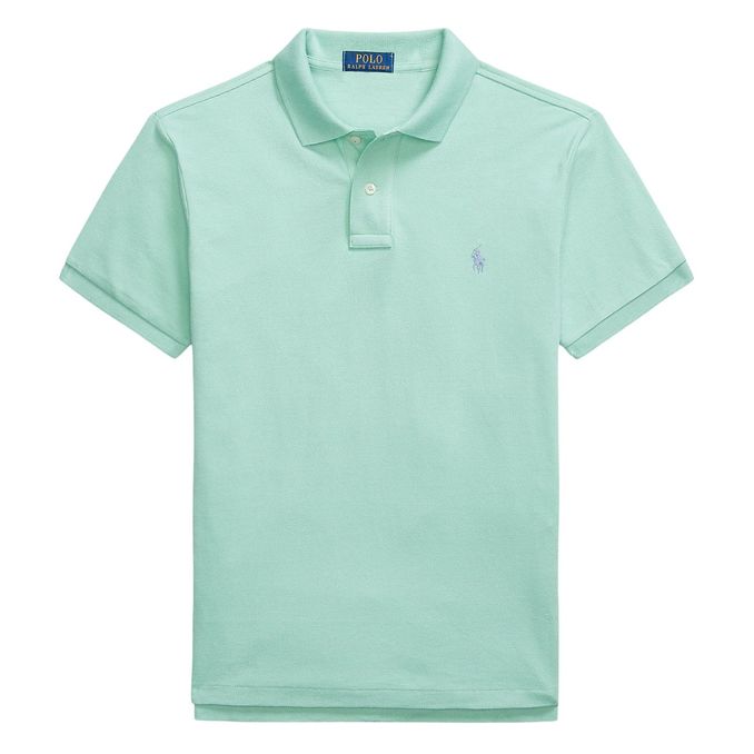 POLO SLIM FIT MESH Man Celadon