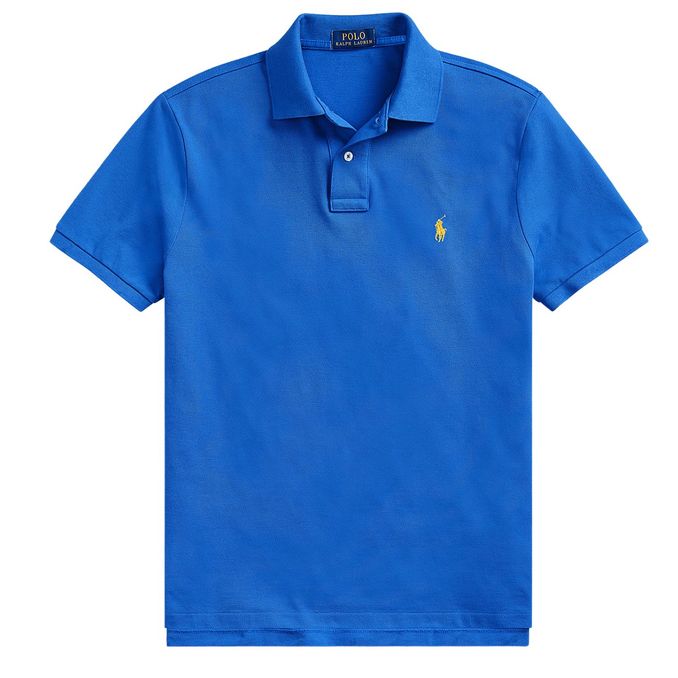 POLO SLIM FIT MESH Man Iris Blue 