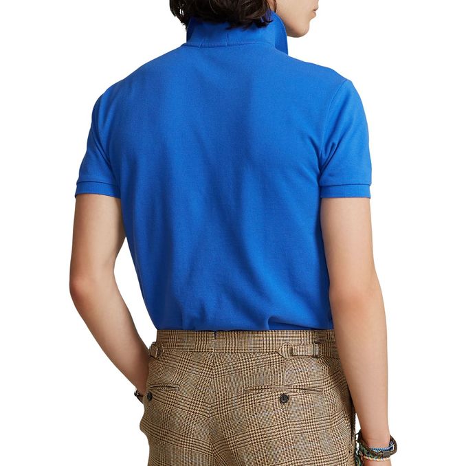 POLO SLIM FIT MESH Man Iris Blue 