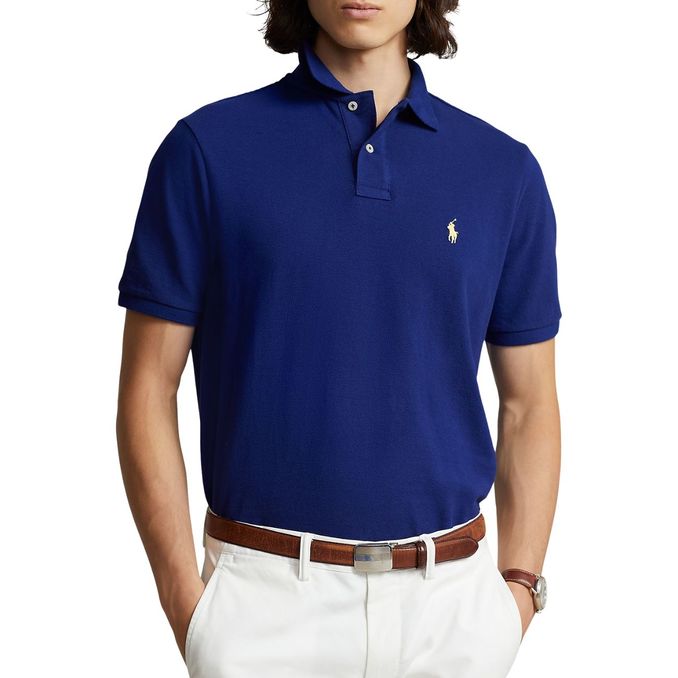 POLO SLIM FIT MESH Man Royal Blue 