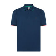 POLO SMALL STRIPE ON COLLAR Man Navy Scuro