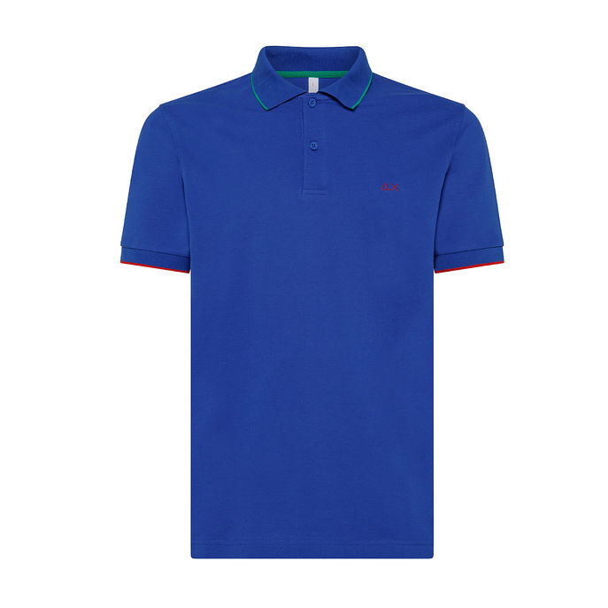 POLO SMALL STRIPE ON COLLAR Man Royal