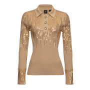 POLO SODA COSTINA LUREX AND PAILETTES Woman Camel Gold POLO SODA COSTINA LUREX AND PAILETTES Woman Camel Gold