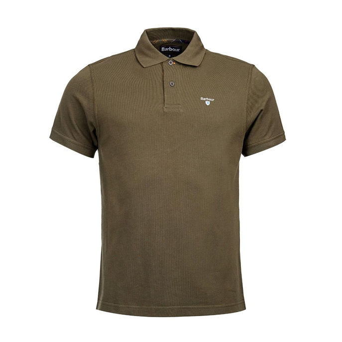 POLO TARTAN PIQUE Man Dark Olive Classic