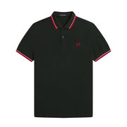 POLO TWIN TIPPED Man Black Pink Red