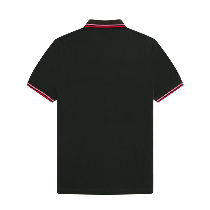 POLO TWIN TIPPED Man Black Pink Red
