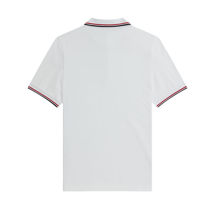 POLO TWIN TIPPED Man White Bright Red Navy