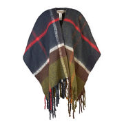 PONCHO ISLA CHECK FLEECE Woman Classic PONCHO ISLA CHECK FLEECE Woman Classic