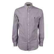 POPELINE SLIM FIT SHIRT Man Navy/White  POPELINE SLIM FIT SHIRT Man Navy/White