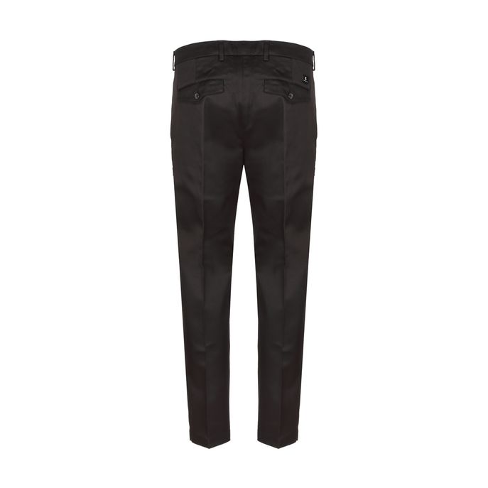 PRINCE COTTON TROUSERS WITH PINCE Man Black