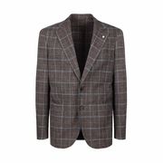 PRINCE OF WALES JACKET WITH PATCH POCKETS  PRINCE OF WALES JACKET WITH PATCH POCKETS