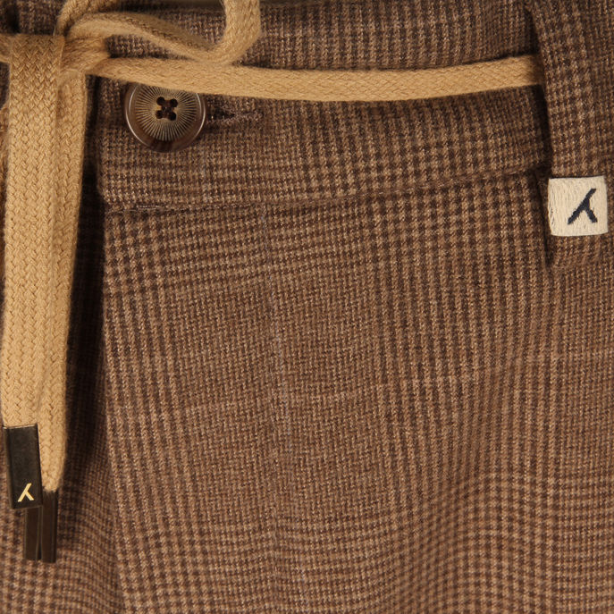 PRINCE OF WALES PANTS BASE Man Beige Brown