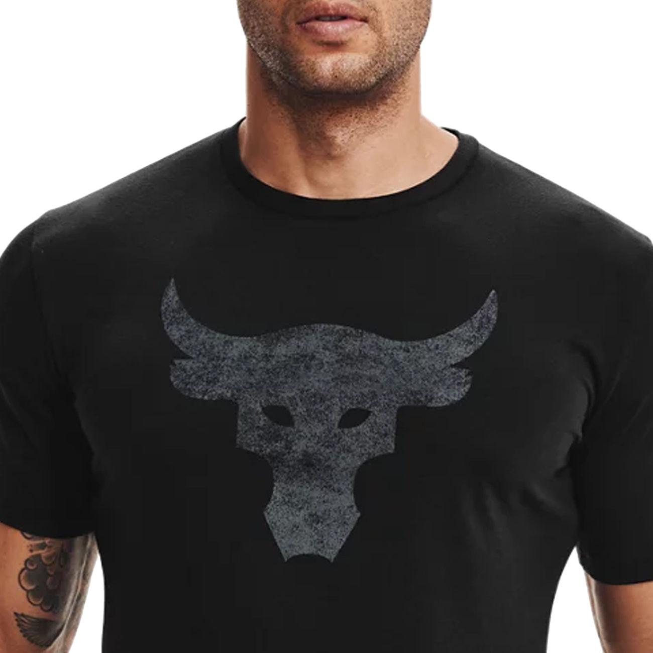 Under Armour T-Shirt Project Rock Brahma Bull Logo Nero Colore Misure M