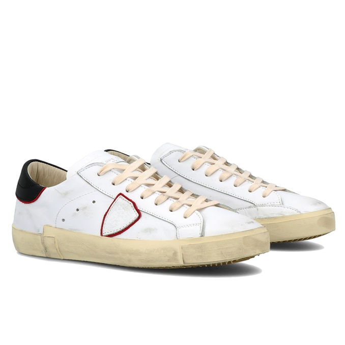 PRSX VEAU COLLAGE SNEAKERS Man Blanc Rouge