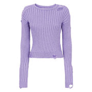PULL DESTROYED LUREX Woman Violet Tulle PULL DESTROYED LUREX Woman Violet Tulle