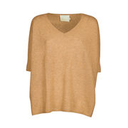 PULL KATE WITH V NECK Woman Camel  PULL KATE WITH V NECK Woman Camel