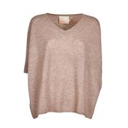 PULL KATE WITH V NECK Woman Taupechine Beige PULL KATE WITH V NECK Woman Taupechine Beige