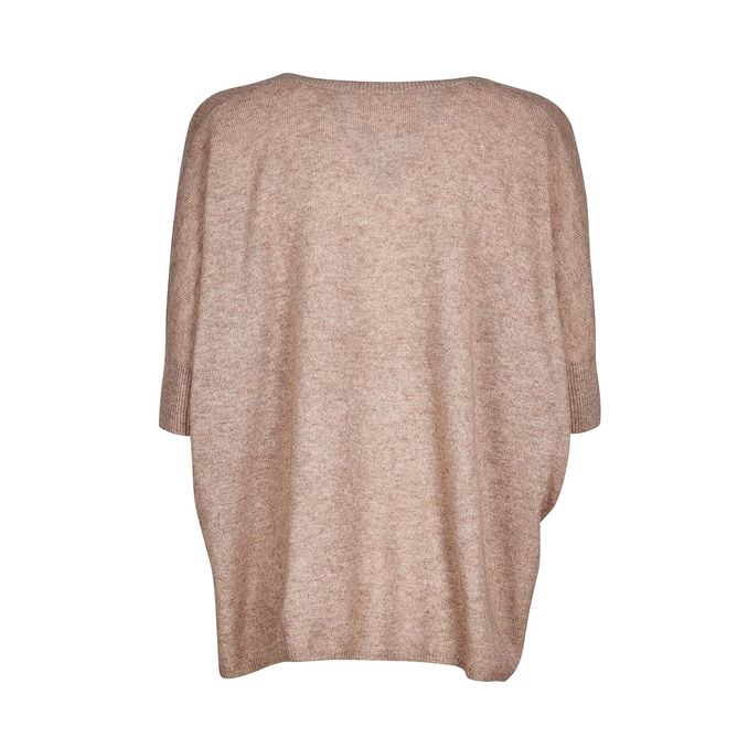 PULL KATE WITH V NECK Woman Taupechine Beige
