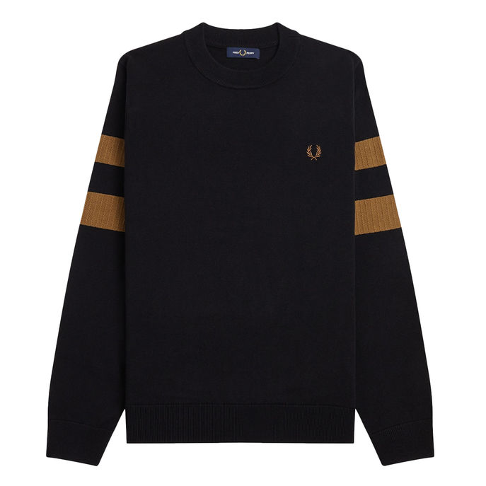 FRED PERRY PULL LANA MERINO Uomo Nero | Mascheroni Store