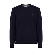PULL OVER ROUND SOLID Man Navy Blue PULL OVER ROUND SOLID Man Navy Blue