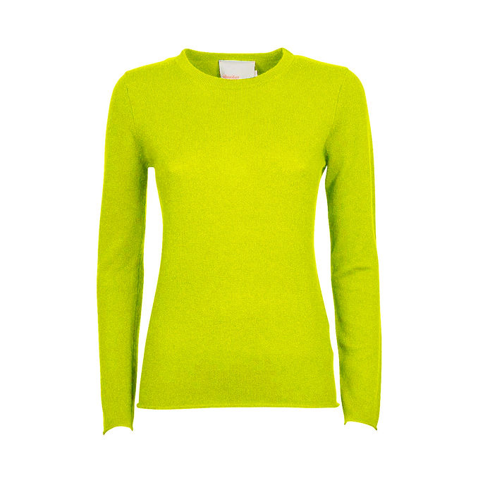 PULL SARAH Woman Jaune Fluo