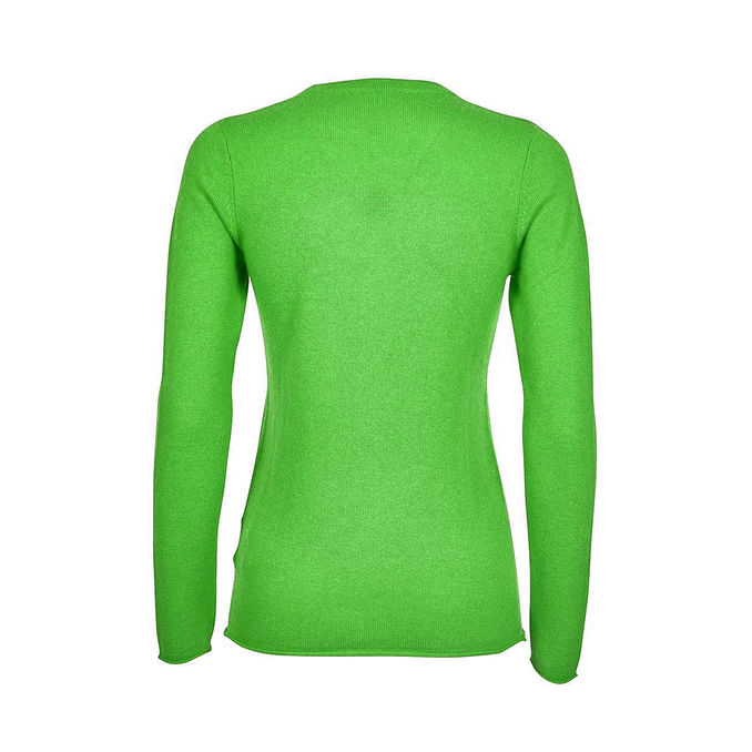 PULL SARAH Woman Vert Fluo