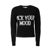 PULL SLIM CASHMERE E LANA CON SCRITTA Donna Fantasia Nero PULL SLIM CASHMERE E LANA CON SCRITTA Donna Fantasia Nero