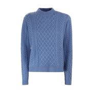 PULL TILDE FILATO LANA CARDATA Donna Azzurro PULL TILDE FILATO LANA CARDATA Donna Azzurro