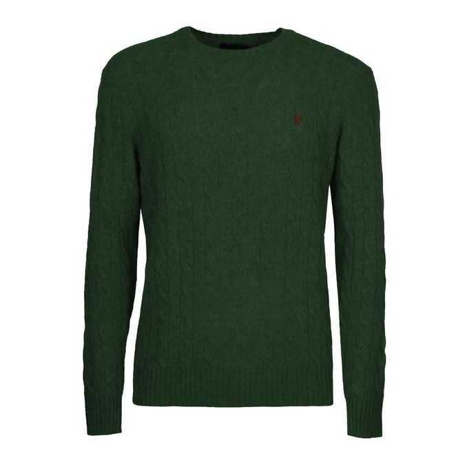 PULL WOOL AND CASHMERE Man Hunt Club Green 