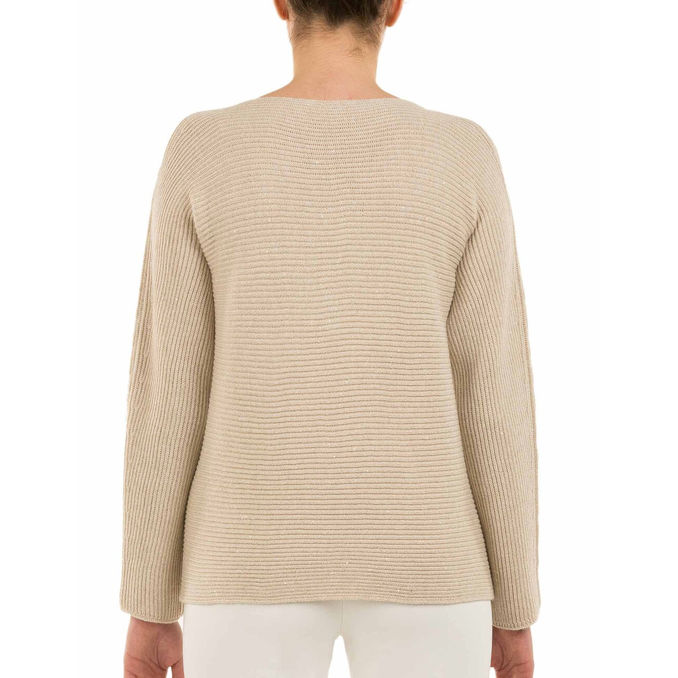 PULLOVER BOAT NECK Woman Beige