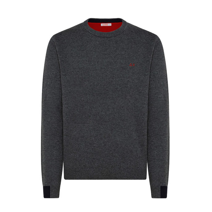 PULLOVER COLORED CUFFS Man Deep Gray