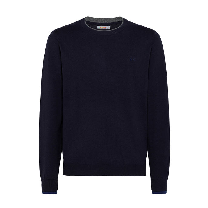 PULLOVER CREW NECK Man Navy Blue