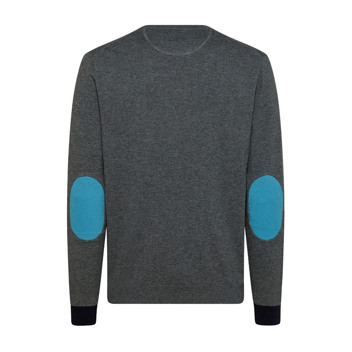PULLOVER ELBOW CONTRAST Man Medium Grey