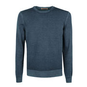PULLOVER GARMENT DYED Man Blue Avio PULLOVER GARMENT DYED Man Blue Avio