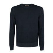 PULLOVER GARMENT DYED Man Blue Navy PULLOVER GARMENT DYED Man Blue Navy