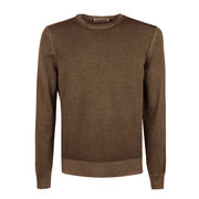 PULLOVER GARMENT DYED Man Tobacco PULLOVER GARMENT DYED Man Tobacco