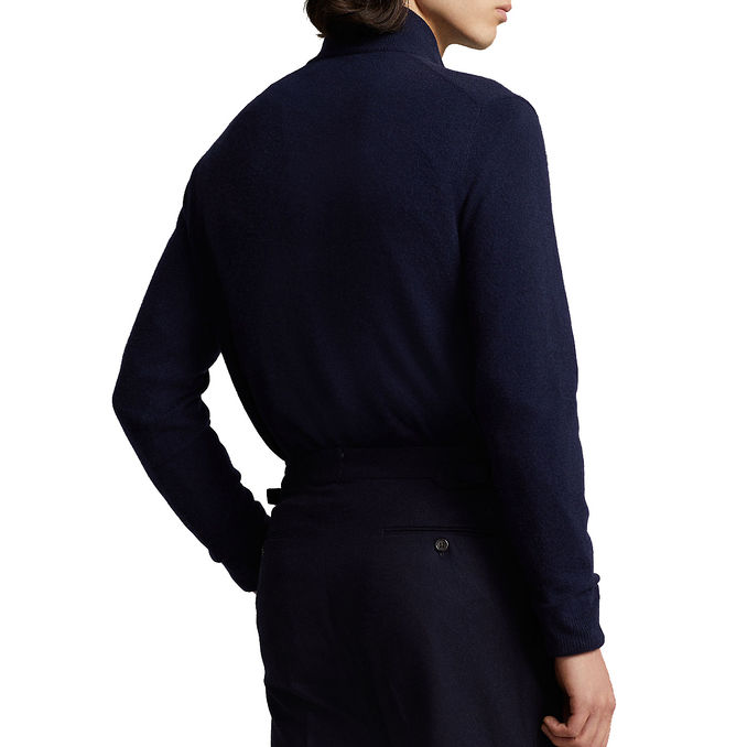 PULLOVER HALF ZIP IN MERINO WOOL Men Hunter Navy