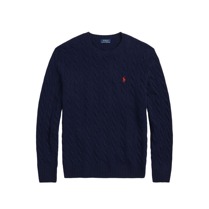 PULLOVER IN WOOL & CASHMERE Men Hunter Navy